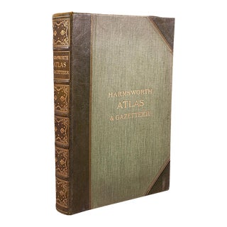 1910's Antique Harmsworth Atlas & Gazetteer For Sale