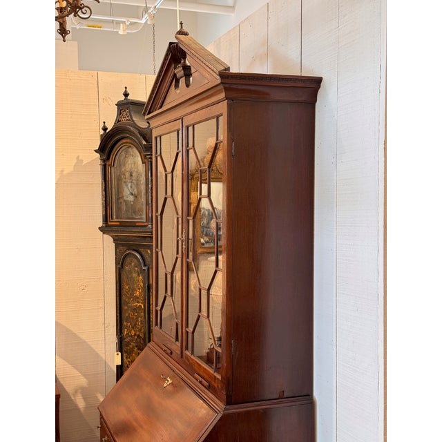 Late 18th Century English Mahogany Secretary Bookcase For Sale - Image 12 of 15
