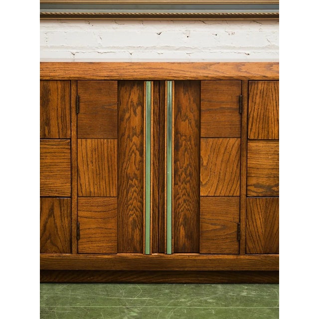 Wood Lane Brutalist 9 Drawer Dresser For Sale - Image 7 of 12