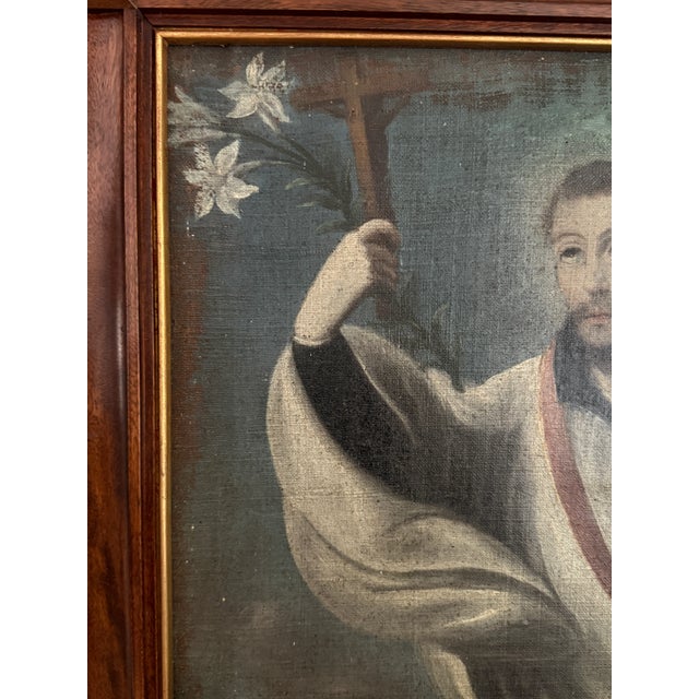 Spanish Colonial Saint Aloysius Gonzaga (San Luis Gonzaga), Possibly C. 1760 For Sale - Image 4 of 17