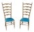 1950's Italian Exaggerated Ladder Back Chairs - a Pair For Sale