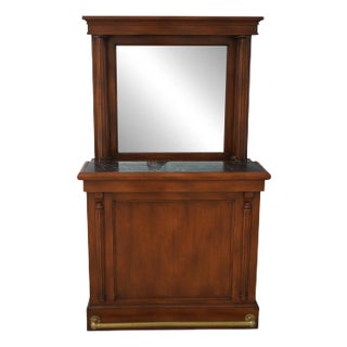 Unusual Custom Bar Serving Cabinet W. Mirror Back For Sale