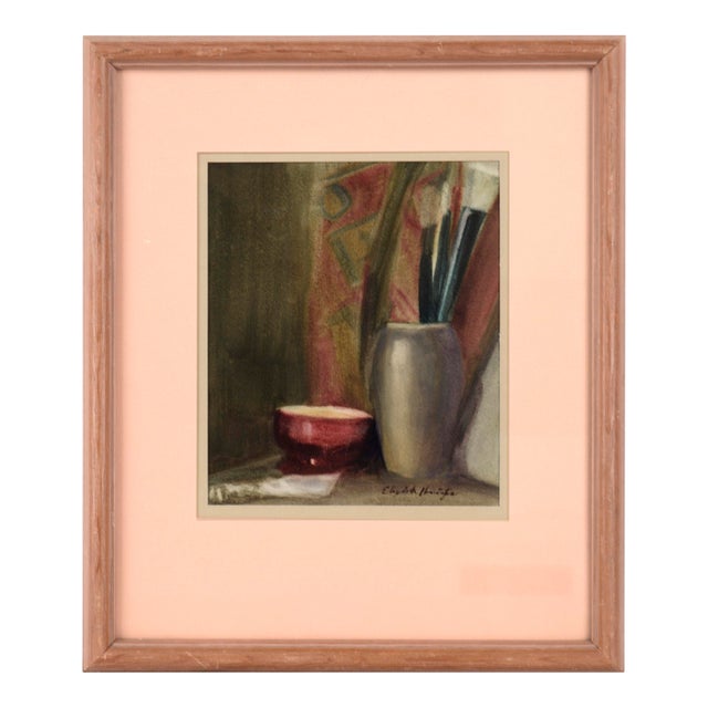 Sumi-E Brushes and Bowl - Still Life by Elizabeth Harrington For Sale