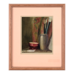 Sumi-E Brushes and Bowl - Still Life by Elizabeth Harrington