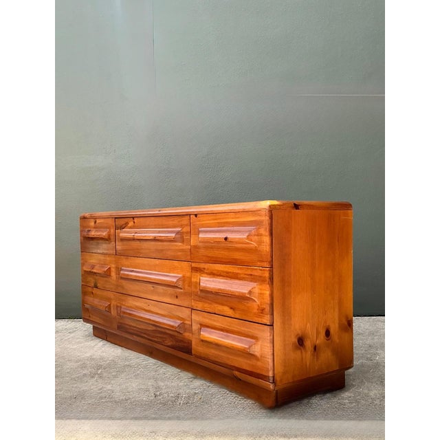 Vintage MCM Knotty Pine Dresser For Sale - Image 15 of 18