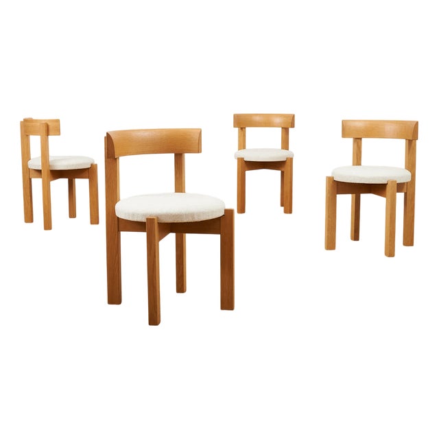 Chairs in Oak Frame, 1960, Set of 4 For Sale