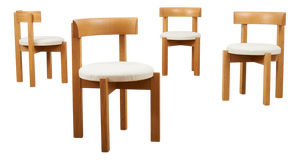 Chairs in Oak Frame, 1960, Set of 4