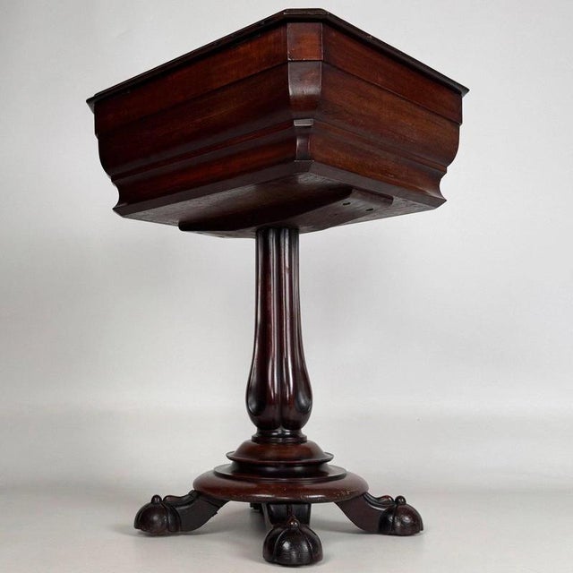 Antique English Regency Mahogany Workbox, 1800s For Sale - Image 9 of 12