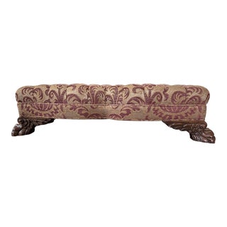 Vintage Claw Foot Fireplace Bench by Taylor King For Sale