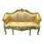French Gold Yellow Tufted Sofa For Sale