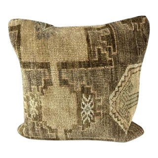 20 x 20 Rug Pillow Turkish Emerald Turkish Pillow Cushion Cover For Sale