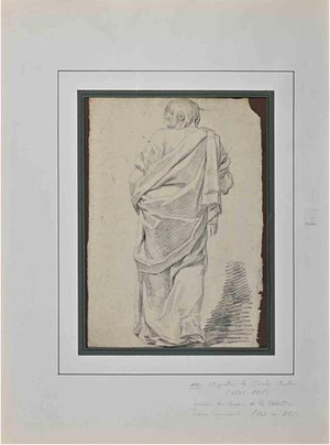 Augustin de Saint-Aubin, Figure of Man, Pencil Drawing, 19th Century