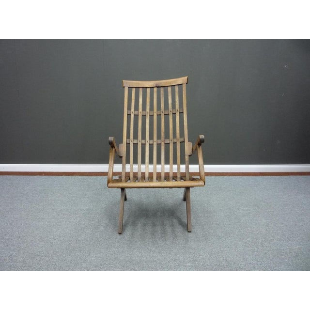 Very rare folding armchair from the early Biedermeier period. Handmade circa 1880s. Authentic original condition with age-...