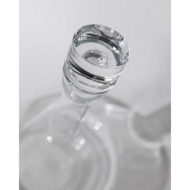 Vintage Italian Glass Decanter with Stopper, 1980s For Sale - Image 5 of 11