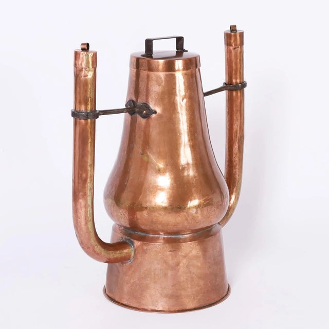 Pair of Antique French Copper Bath Warmers For Sale - Image 4 of 9