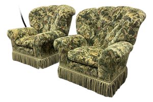 Summer Hill LTD Floral Upholstered Armchairs, Pair