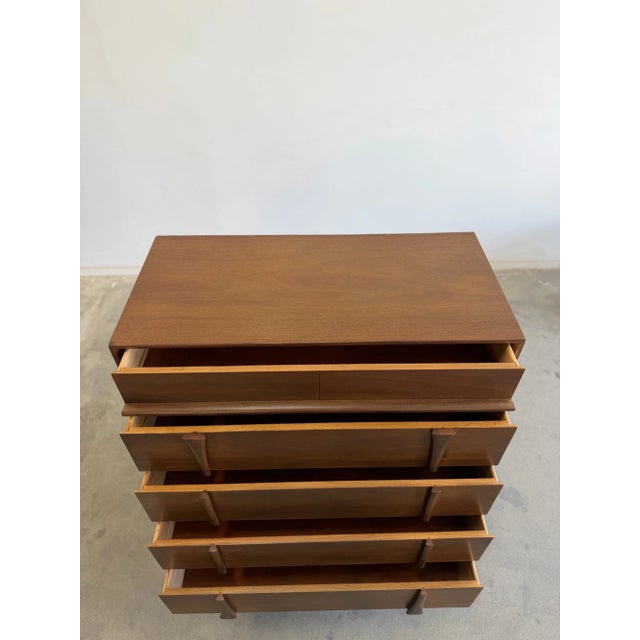 Mid Century Dresser With Sculpted Pulls For Sale - Image 4 of 10