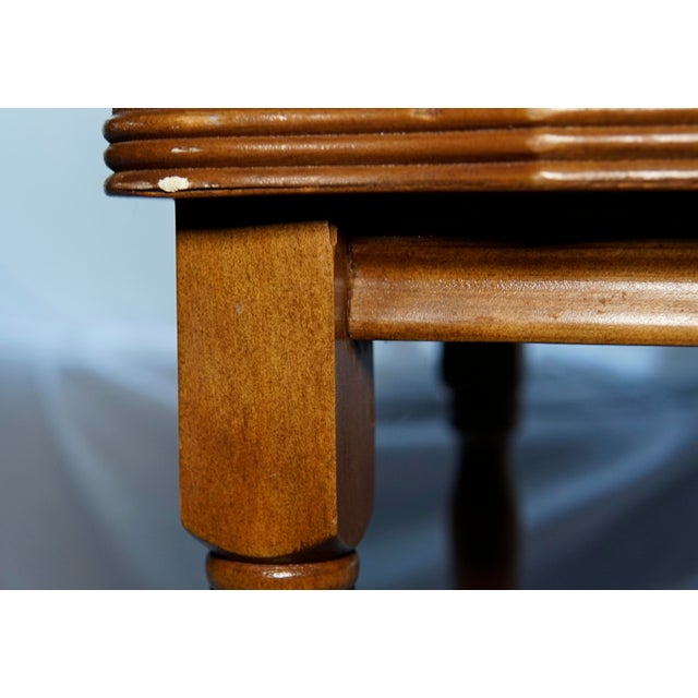 American Tea for Two - Walnut Tea Table With Tray, Vintage Traditional American For Sale - Image 3 of 12