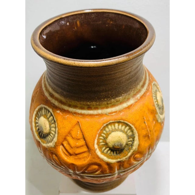 Ceramic vase of German and period manufacturing. This piece is attributed to the mentioned designer/maker. It has no...