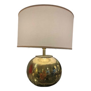 Hammered Brass Table Lamp, 1970s For Sale