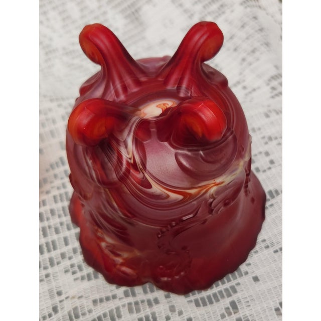 Glass 1920s Imperial Glass Slag Glass Footed Candy Dish Excellent Condition For Sale - Image 7 of 7