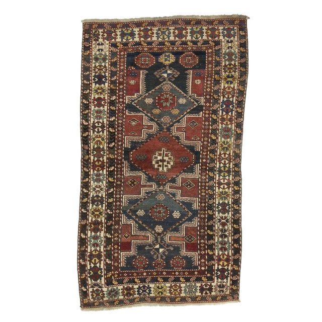Textile Mid 20th Century Caucasian Wool Rug For Sale - Image 7 of 7
