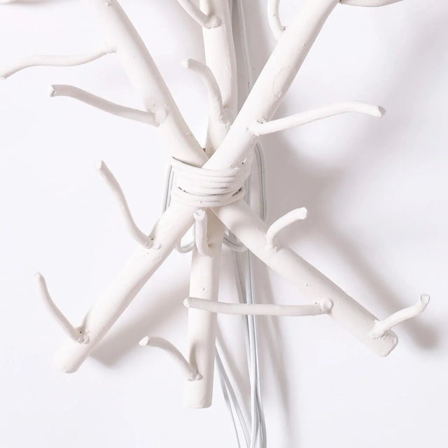 Metal Pair of Mid-Century Faux Coral Wall Sconces For Sale - Image 7 of 8
