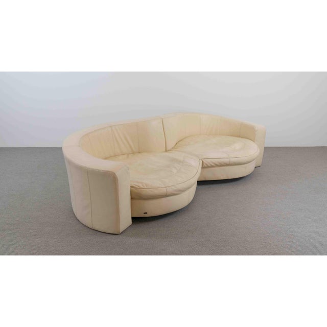 Eves Island Cream Four-Seater Sofa in Leather from Bretz, 2000s For Sale - Image 9 of 18