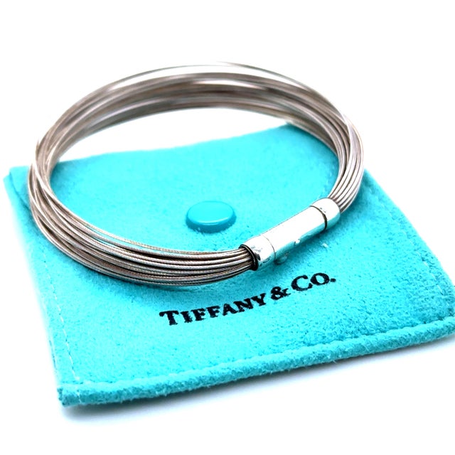 Tiffany & Co. Sterling Silver Vintage Multi-Wire Strand Bracelet 14.2g For Sale - Image 6 of 7