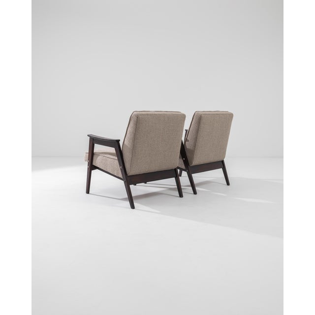 1960s Czech Upholstered Armchairs, a Pair For Sale - Image 10 of 12