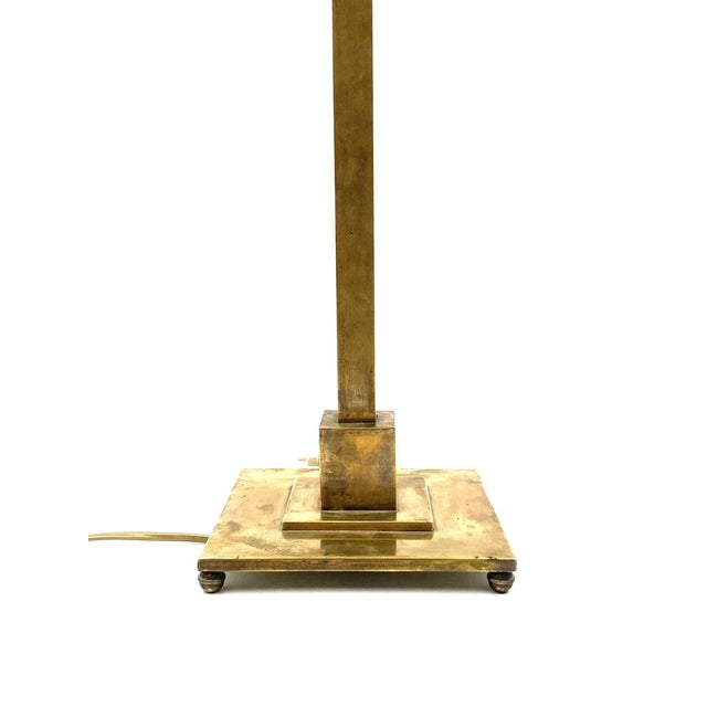 Large Brass Table Lamp by A. Boffelli, Milan, Italy, 1935 For Sale - Image 11 of 18