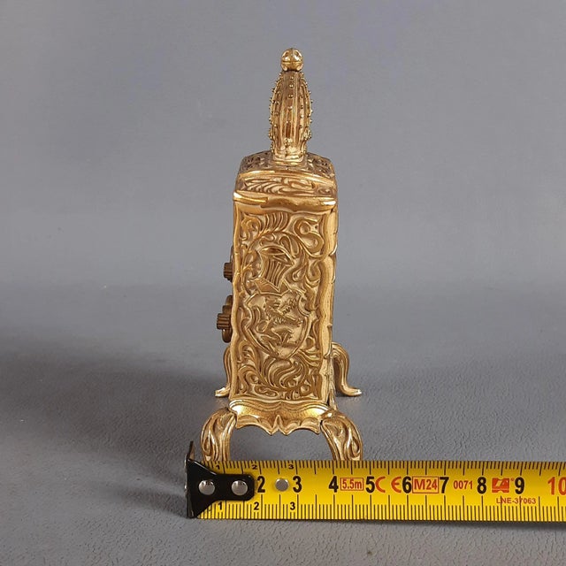 Mechanical Table Alarm Clock in Gil Metal from Emes, 1960s For Sale - Image 13 of 15