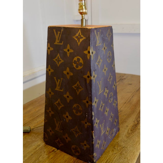 A Pair of Terracotta Painted Lamps for a Trade Display These are extremely heavy pieces they are made in Terracotta and...