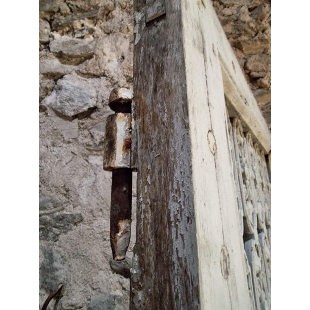 Antique Oak Front Door with Cast Iron Grill, 1890s For Sale - Image 11 of 18