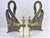 Vintage Brass Fireplace Swan Andiron Complete Set For Sale - Image 4 of 10