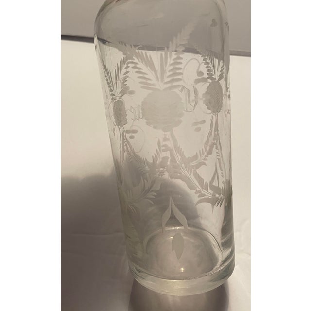 Antique Engraved Cologne Scent Bottle For Sale - Image 6 of 8