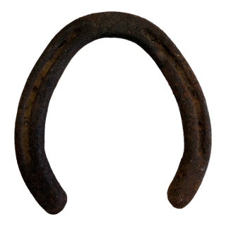Antique Cast Iron Horseshoe With Authentic Aged Patina For Sale