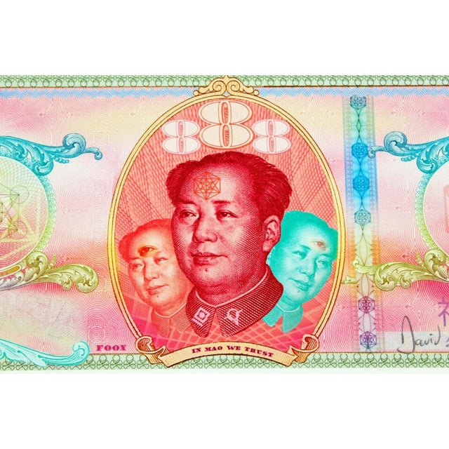 For your consideration is a published artist proof by 1xRun Detroit 2011 David Foox "Trinity Mao" Giclee unframed, A....