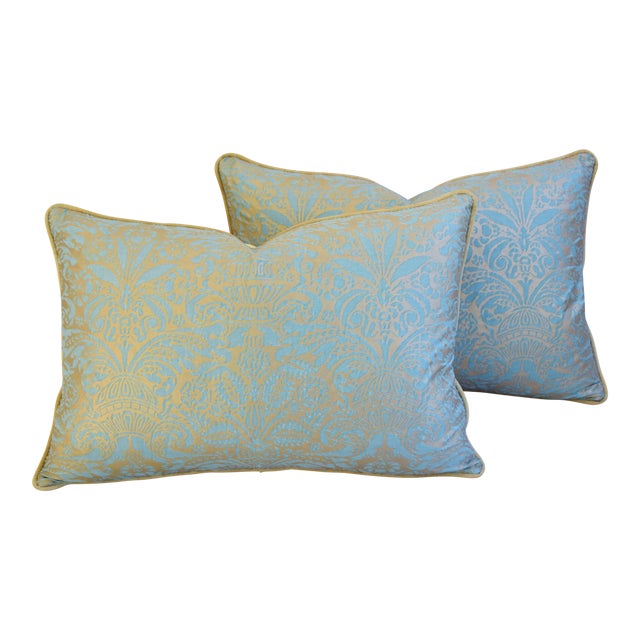 Italian Mariano Fortuny Campanelle Feather/Down Pillows Pair Chairish