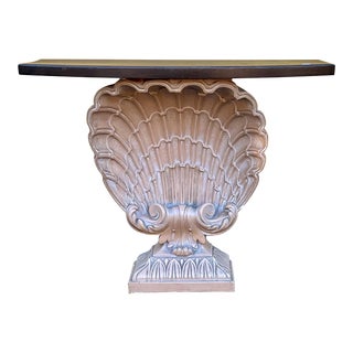 Hollywood Regency Era Grotto Style Shell Form Console Table Att. Grosfeld House For Sale