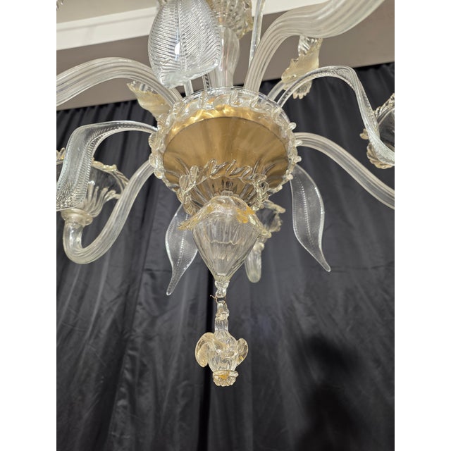Vintage Murano Glass Chandelier, 1980s For Sale - Image 11 of 14