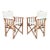 Laguna Director Chair, Set of 2 - Natural/Beige For Sale