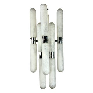 Italian Metal and Murano Glass Chandelier by Aldo Nason for Mazzega, 1970s For Sale