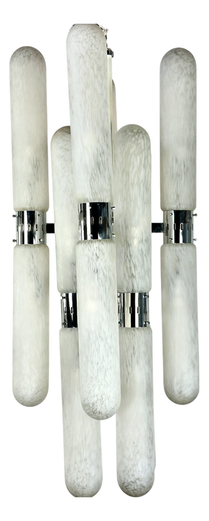 Italian Metal and Murano Glass Chandelier by Aldo Nason for Mazzega, 1970s