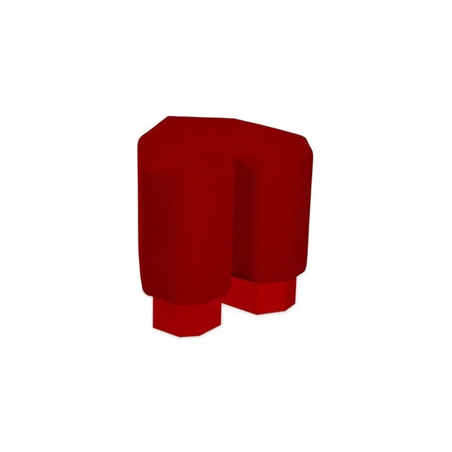 Not Yet Made - Made To Order Queen Heart Varese Scarlet Stool by Royal Stranger For Sale - Image 5 of 5