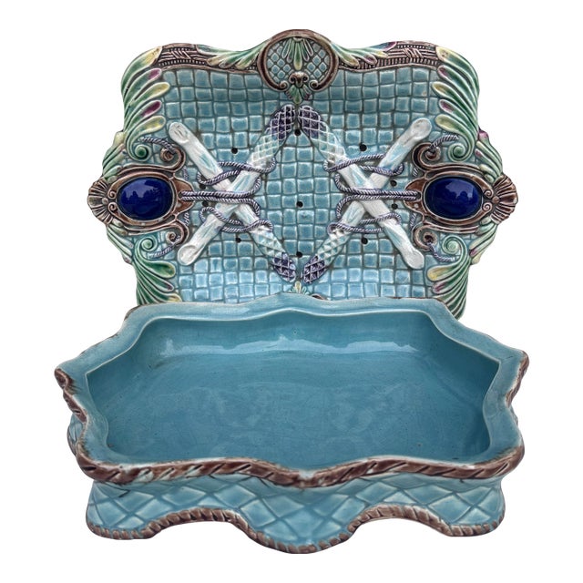 19th Century Majolica Asparagus Platter or Tureen For Sale
