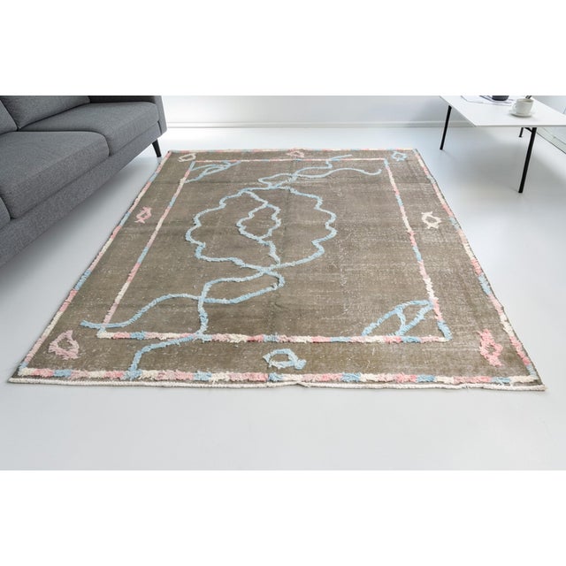 1960s Vintage Turkish Wool Carpet For Sale - Image 5 of 10