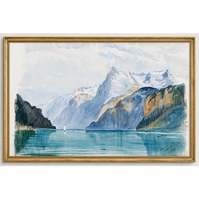 Not Yet Made - Made To Order Bay of Uri, Brunnen, Switzerland by John Singer Sargent, Vintage Art Print, 60" X 40" For Sale - Image 5 of 7