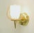 Brass Gerald Thurston for Lightolier Etched Glass and Brass Sconces - a Pair For Sale - Image 8 of 11