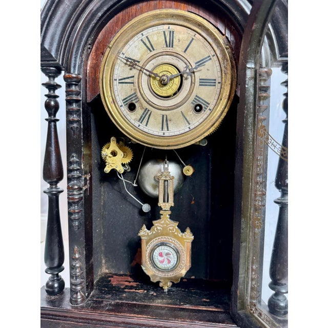 Antique American Welch Spring & Co 8 Day Parepa Mantle Clock | Chairish